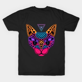 Geometric Cat T-Shirt